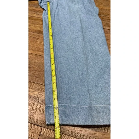 Vintage Liz Wear High Waist Wide Leg Pleated Denim Jeans Cuffed 90's Momcore-4 - Picture 5 of 9